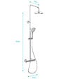 AURLANE - Colonne de douche Thermostatique finition Chrome 133x26x52 cm - MOLLY CHROME - vignette