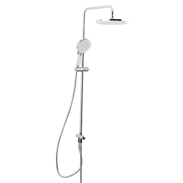 SWISS AQUA TECHNOLOGIES - Set de douche, douchette 3 jets, barre avec curseur, tête de douche XXL 254 mm intégrée, Chrome SATPIPET - large