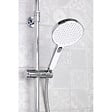 SWISS AQUA TECHNOLOGIES - Set de douche, douchette 3 jets, barre avec curseur, tête de douche XXL 254 mm intégrée, Chrome SATPIPET - vignette