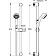 PORCHER - Barre de douche Aqua Porcher - Douchette 2 jets - vignette