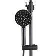 SWISS AQUA TECHNOLOGIES - Swiss Aqua Technologies Colonne de douche avec mitigeur mécanique + Douche de tête 200mm +  Douchette 3 jets, Noir mat (SATSSPKC) - vignette