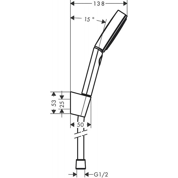 HANSGROHE - Pulsify Select Ensemble support mural et douchette 105 3 jets Relaxation avec flexible 160 cm, Noir mat (24303670) - large
