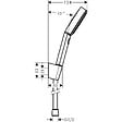 HANSGROHE - Pulsify Select Ensemble support mural et douchette 105 3 jets Relaxation avec flexible 160 cm, Noir mat (24303670) - vignette