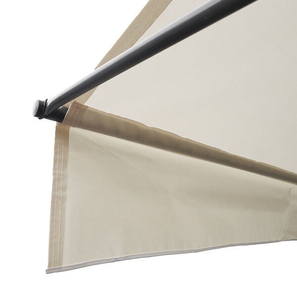 HAPPY GARDEN - Store banne pour balcon CHENE 3 × 1,2m - Toile beige et structure grise - large