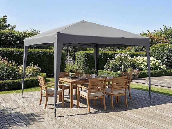 HABITAT ET JARDIN - Tonnelle de jardin pliante "Svetlana 3" - 9 m² - 3 x 3 m - Gris - large