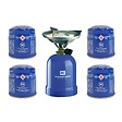 KEMPER - Réchaud à gaz 2200W Coque Acier + 4 cartouches de gaz 190g - Réchaud de camping portable & Léger KEMPER - vignette