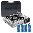 KEMPER - Réchaud à gaz 2200W INOX + 4 cartouches de gaz Double système de sécurité Puissance réglable KEMPER - vignette