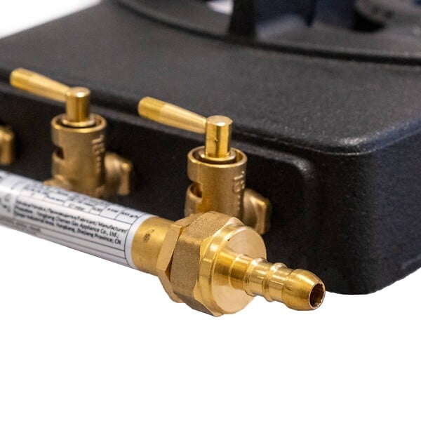 PROWELTEK - Rechaud gaz 4 pieds Fonte véritable 9,8 KW 2 Bruleurs Plats grands volumes - large