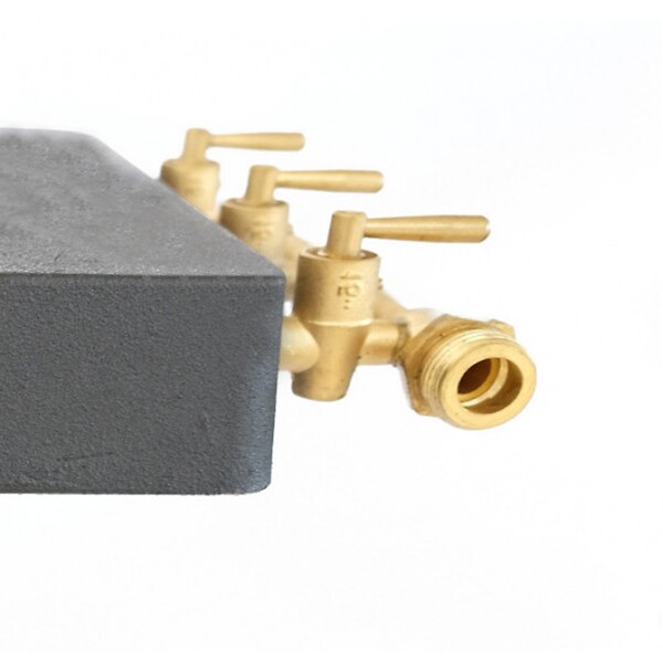 PROWELTEK - Rechaud à gaz en Fonte véritable 4 pieds 2 bruleurs + Tuyau gaz à vis 1.50m + Détendeur Propane TRIGLAV 9800 - large