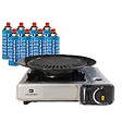 KEMPER - Barbecue gaz Grill 2en1 Réchaud gaz piézo 2200 W + 8 cartouches gaz butane KEMPER - vignette