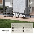 TECTAKE - Salon Modica façon rotin pour 2 personnes, ergonomique gris - vignette
