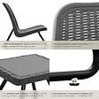 TECTAKE - Salon Modica façon rotin pour 2 personnes, ergonomique gris - vignette