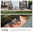 TECTAKE - Salon Modica façon rotin pour 2 personnes, ergonomique gris - vignette