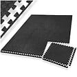 TECTAKE - Ensemble de 12 Dalles Carrées EVA - Tapis de sol, Sport noir - vignette