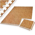 TECTAKE - Ensemble de 12 Dalles Carrées EVA - Tapis de sol, Sport imprimé bois - vignette