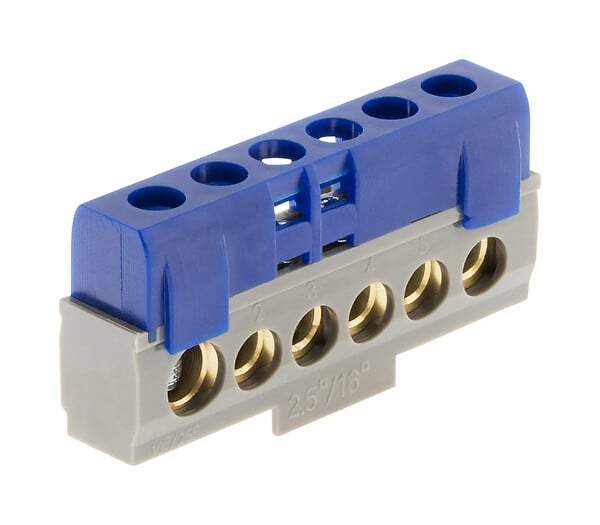 THOMSON - Bornier neutre 6 connexions - Bleu - Thomson - large