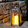 LUMISKY - Lanterne solaire en bois OAKY H28cm - vignette