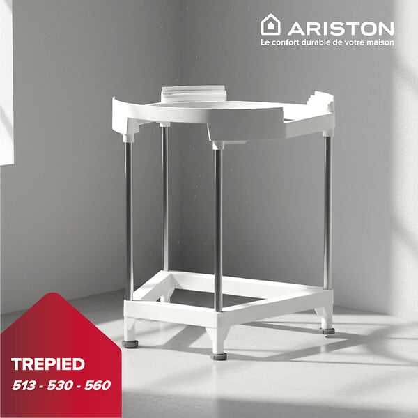 ARISTON - Trépied Universel Ajustable pour Chauffe-eau de 100 à 200L - Compatible TOUTES MARQUES - Ø513-530-560 mm - ARISTON - 4090027 - large