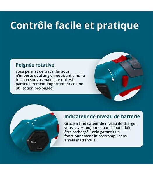KONNER SOHNEN - Taille-haie et cisaille à gazon 2 en 1 sans fil avec manche télescopique Könner & Söhnen KS SHT-8V + Extension Pole - large