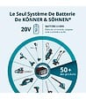 KONNER SOHNEN - Taille-haie et cisaille à gazon 2 en 1 sans fil avec manche télescopique Könner & Söhnen KS SHT-20V + Extension Pole - vignette