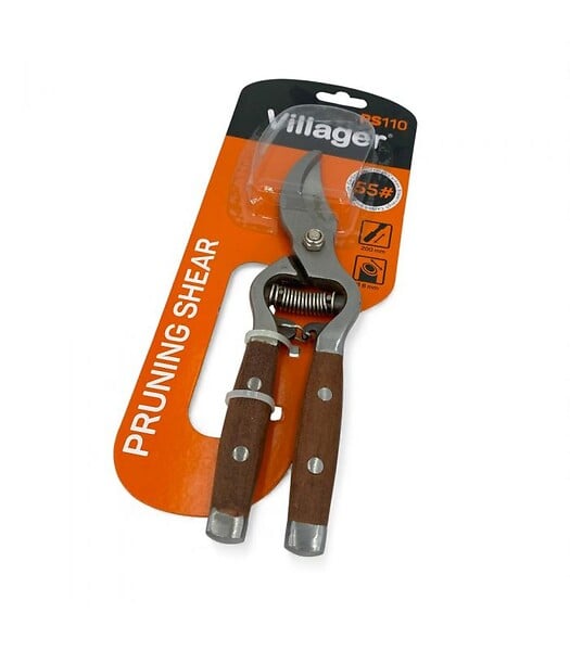 VILLAGER - Sécateur manches bois, Coupe 12mm, VILLAGER PS 110 - large