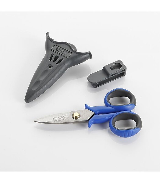 ALYCO - Ciseaux Électricien Inox avec Housse Alyco 108215 - large