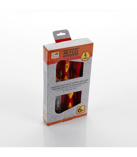 ALYCO - Set De 6 Tournevis Isolés Vde Alyco Orange Alyco 170446 - large