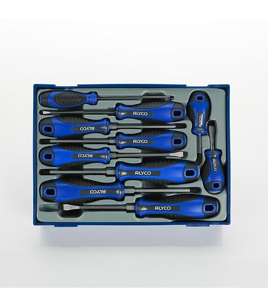 ALYCO - Set De 10 Tournevis Boîtier En Plastique Alyco 119090 - large
