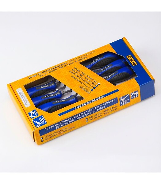 ALYCO - Set De 8 Tournevis Avec Carton Alyco 119201 - large