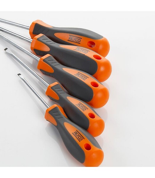 ALYCO - Set de 5 Tournevis Alyco Orange 170448 - large