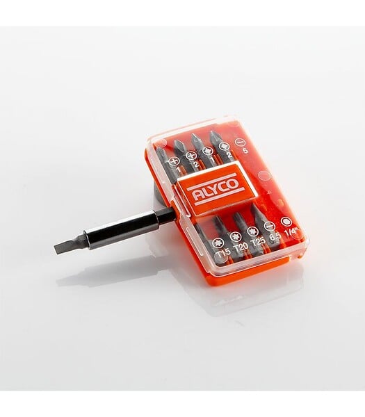 ALYCO - Set 10 Pcs Embouts De 1/4" Dans Boîtier En Plastique Alyco Orange Alyco 170494 - large