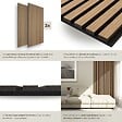 TECTAKE - Panneaux acoustiques Sonic Wall II aspect bois marron chêne - vignette