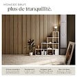 TECTAKE - Panneaux acoustiques décoratifs en bois chêne 110x50cm isolation phonique murale absorption sonore placage véritable insonorisant 4 pcs - vignette
