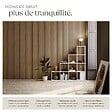 TECTAKE - Panneaux acoustiques muraux chêne en MDF placage bois véritable 120x60x2.1cm absorption sonore isolation phonique design scandinave - vignette