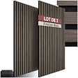 TECTAKE - Panneaux acoustiques insonorisants chêne gris 110x50cm en MDF placage bois isolation phonique décoratifs muraux absorbeur sonore 2 pièces - vignette