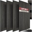 TECTAKE - Panneaux acoustiques aspect bois chêne noir en MDF placage véritable 110x50cm isolation phonique absorption anti-bruit insonorisants - vignette