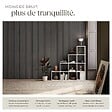 TECTAKE - Panneaux acoustiques aspect bois chêne noir en MDF placage véritable 110x50cm isolation phonique absorption anti-bruit insonorisants - vignette
