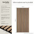 TECTAKE - ensemble 4 panneaux acoustiques en mdf en bois chêne marron 120x60x2 cm décor scandinave - vignette