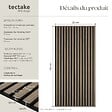TECTAKE - Panneaux acoustiques muraux chêne foncé absorption phonique décoratifs en MDF placage bois véritable 4 pièces 110x50cm insonorisation - vignette