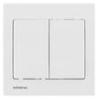 SIEMENS - SIEMENS Double Poussoir Blanc Delta Iris + Plaque basic Blanc - vignette