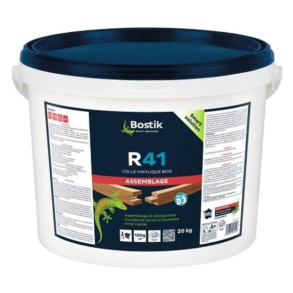BOSTIK - Colle vinylique R 41 prise rapide seau de 5 kg - large
