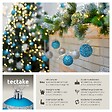 TECTAKE - Lot de 64 boules de Noël argentées et bleues argentées/bleues - vignette