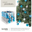 TECTAKE - Lot de 64 boules de Noël argentées et bleues argentées/bleues - vignette