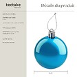 TECTAKE - Lot de 64 boules de Noël argentées et bleues argentées/bleues - vignette