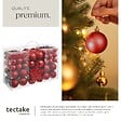 TECTAKE - Lot 84 boules de Noël rouges rouge - vignette