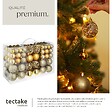 TECTAKE - Lot de 100 boules de Noël dorées assorties jaune or - vignette