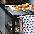 COOK'IN GARDEN - Desserte noire NOVA pour plancha - vignette