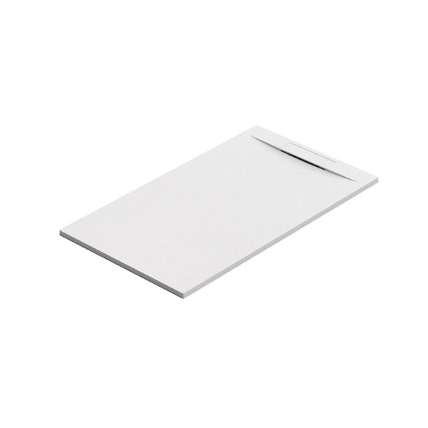 SWISS AQUA TECHNOLOGIES - Swiss Aqua Technologies Fusion Receveur de douche 120x80cm en marbre coulé, Blanc (SATFU12080BL) - large