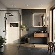 SWISS AQUA TECHNOLOGIES - Swiss Aqua Technologies Aurum Niche de Douche à encastrer, Acier Inoxydable 304, 60x30x10cm, Gun Métal brossé PVD (SATAURN6030BGM) - vignette