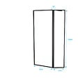 AURLANE - Paroi de Douche avec Volet Pivotant - Cadre et Bras Alu. NOIR MAT - 80+40x200cm - DARK CONTOURING - vignette